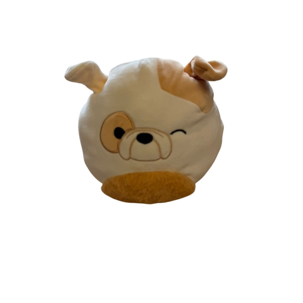 "Squishmallows" Flip-A-Mallows 5 Inch Reversible Pink Cat and Tan Bulldog Plush